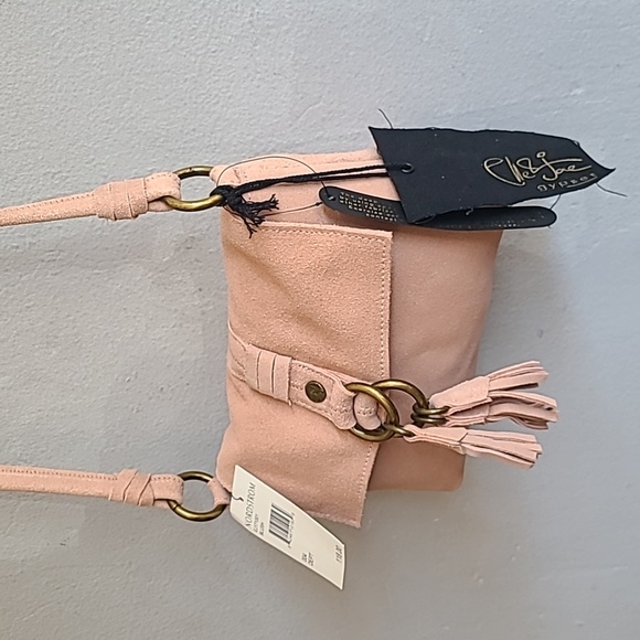 Elle jae Handbags - NEW Elle Jae Gypset mauve blush suede leather small purse crossbody Nordstrom